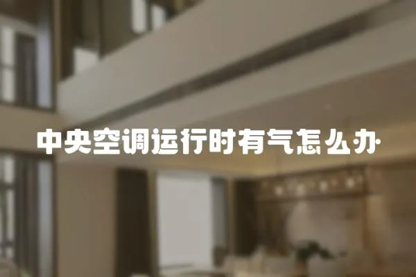 中央空調運行時有氣怎么辦