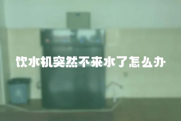 飲水機突然不來水了怎么辦
