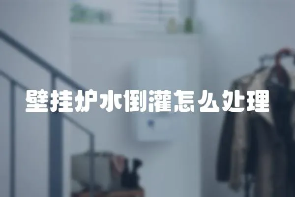 壁掛爐水倒灌怎么處理